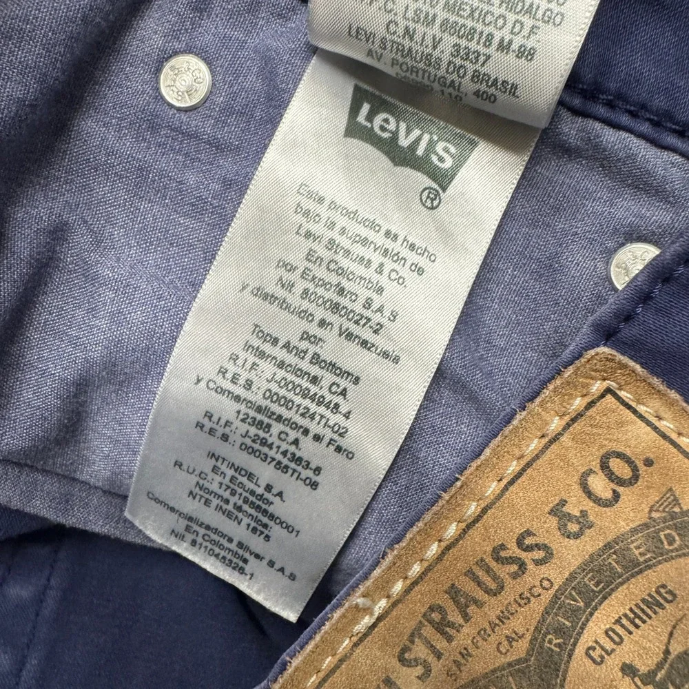 Levi's 511 Pants Mens 34x32 (34x31 ACTUAL) Slim Fit Purpleish Blue Chino Vintage